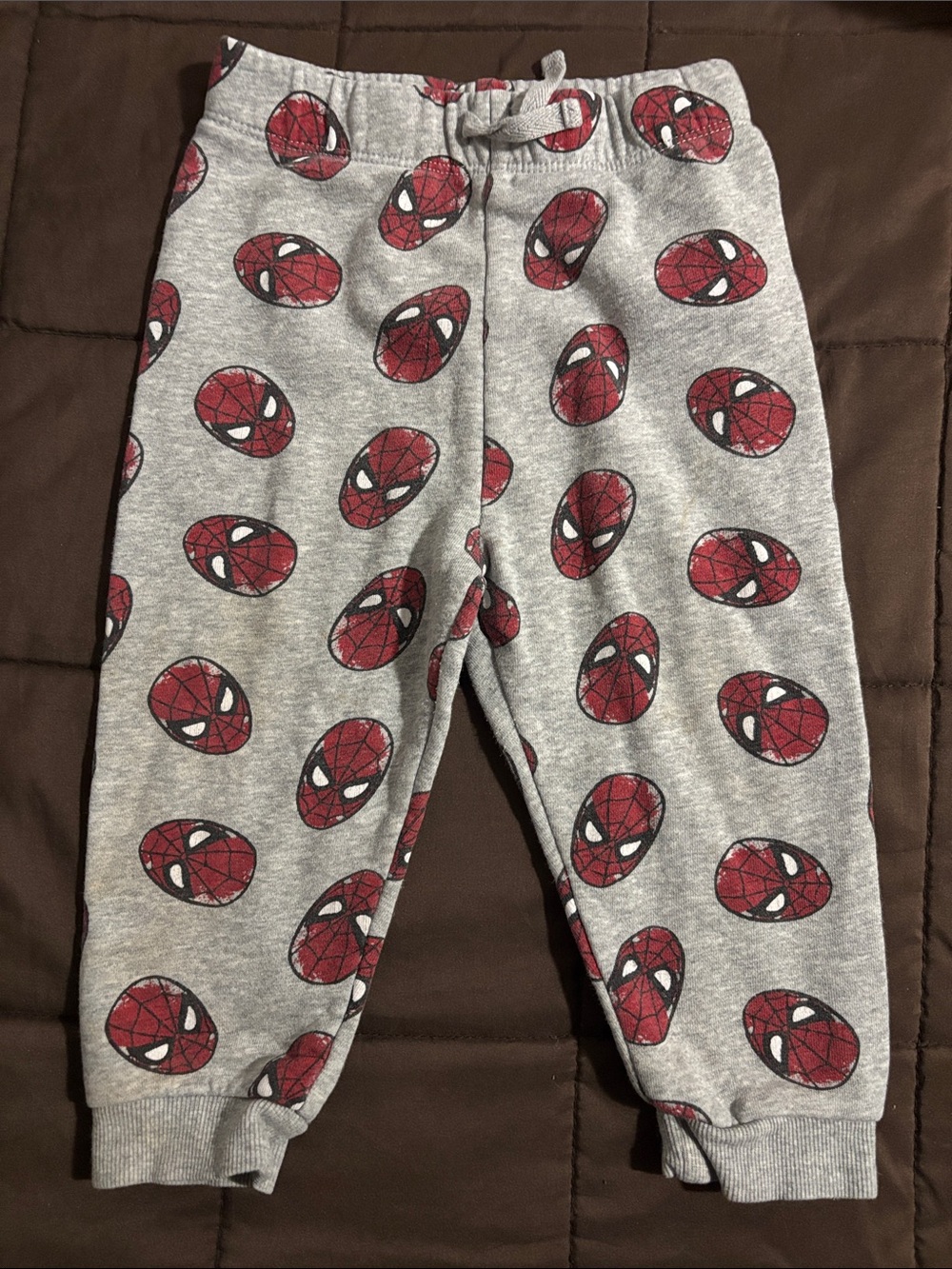 Marvel Kids Gray & Red Spider-Man Jogger Sweatpants